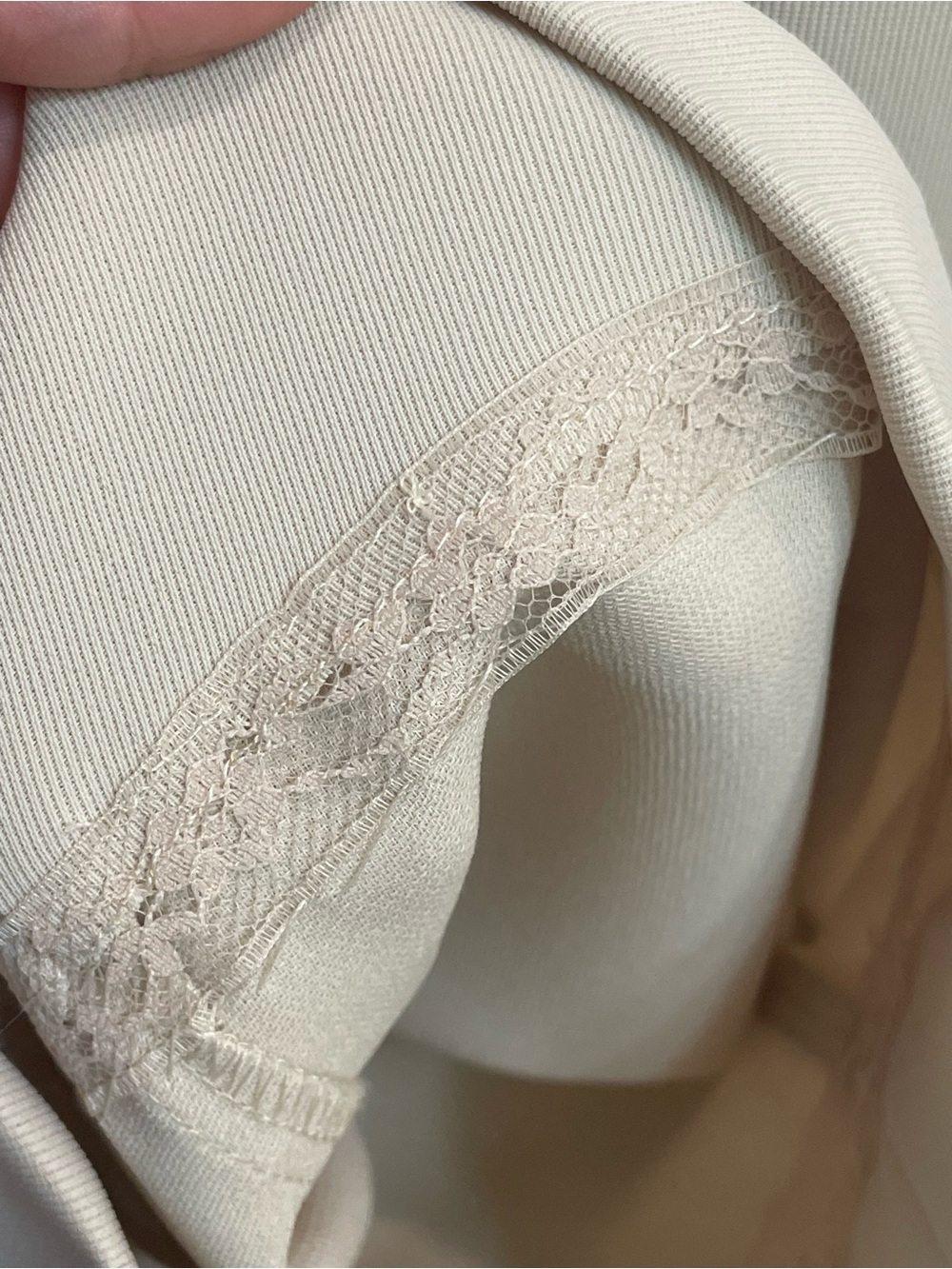 Vintage 90s Express Ivory Cream Pantsuit Blazer Trouser Suit 7/8 - Picture 12 of 12